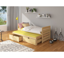 Dvoupostel dětská Tomi 186x87x80cm Pine Natural s matrací