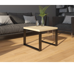 Konferenční stolek MOARTI 60x60 Sonoma+Černý Mat