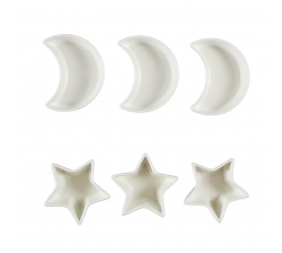Sada 6 nádobí na servírování Star/Moon bílá
