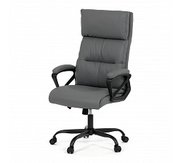 Kancelářské křeslo, houpací mechanismus, šedá ekokůže, KA-Y346 GREY