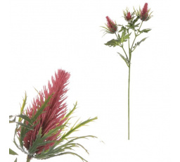 Eryngium - umělá větev, barva tmavě růžová