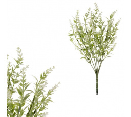 Tráva kvetoucí - umělý trs, barva bílá