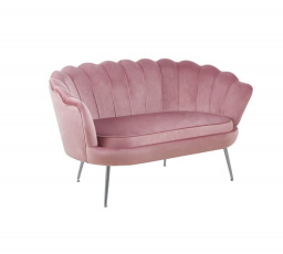 Sofa sametová růžová / nohy stříbrné SF1-FXJG