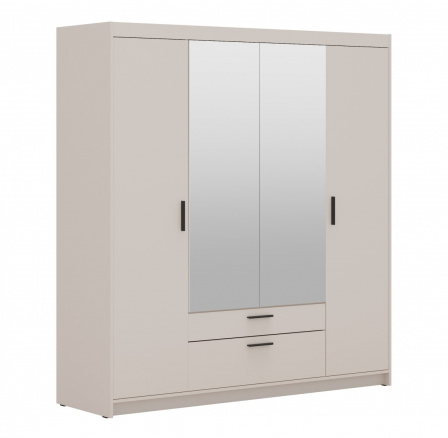Skříň Enja 4D2S se zrcadlem písková béžová