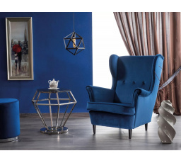 Křeslo LORD VELVET, modrý Bluvel 86/wenge