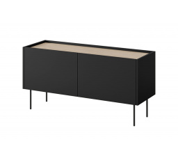 TV skříň Desing 120, černá matná / dub nagano