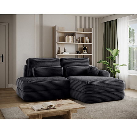 Ripeli Corner Sofa Bed with Storage, Black Velvet, Right-Hand Facing Modullo 10 180x128 Right 1 Ripeli Corner Sofa Bed with Storage, Black Velvet, Right-Hand Facing Modullo 10 180x128 Right 1