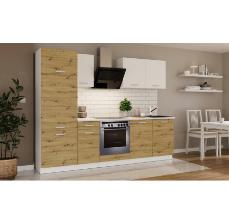 KUCHYNĚ TONI 260 CM ARTISAN/BÍLÁ KUCHYNĚ TONI 260 CM ARTISAN/BÍLÁ