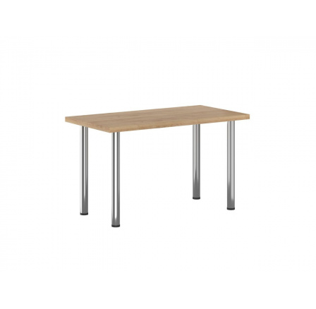 Stůl dub zlatý craft + nohy I chrom 67x128 STB-FXJG