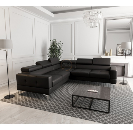 Rohová sedací souprava TOSCANIA MAX 250×250 - černá eko kůže , pravá Rohová sedací souprava TOSCANIA MAX 250×250 - černá eko kůže , pravá