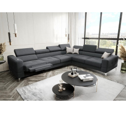 Rohová sedací souprava TOSCANIA MAX , relax 320×250 - grafit , pravá