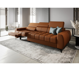 Sofa PORTO III , relax 263 cm přírodní kůže - Koňaková kůže, Levá strana