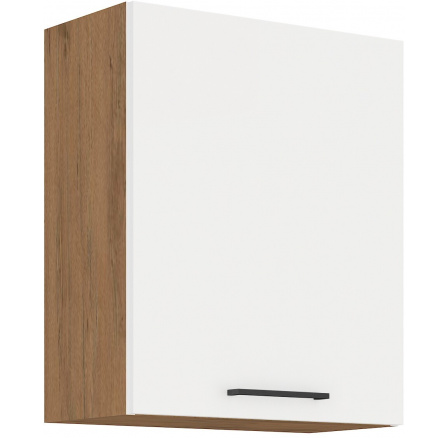 Horní skřínka VEGAS - 60 G-72 1F, Dub Lancelot / Bílý lesk