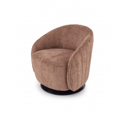 BASILIO relaxační křeslo s funkcí otáčení, hnědé (1p=1ks)
