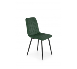Jídelní židle K525 VELVET, Tmavě zelená/Černá