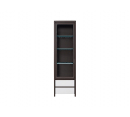 Regál KASPIAN REG1W2S wenge/bílý vysoký lesk
