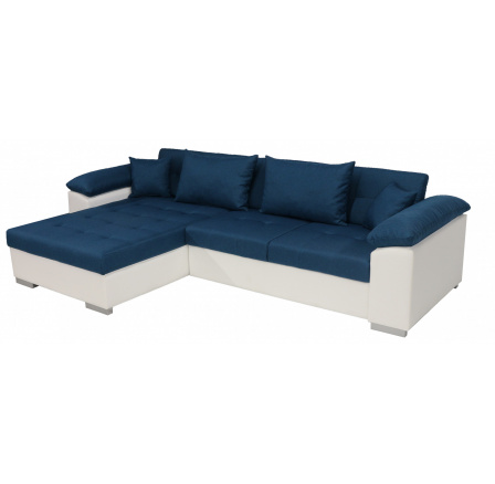 MIRABELA (MIRELLA )-Levá sedací souprava eco bílá EK26/Malmo 85 tyrkys  (KA) - kolekce "D" (Z)***SUPERAKCE DO VYPRODÁNÍ