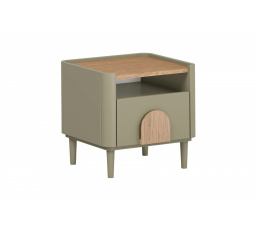 AMILIO NOČNÍ STOLEK 50 1KS - eukalyptus / dub baltic dune / úchyty dub přírodní / nohy eukalyptus