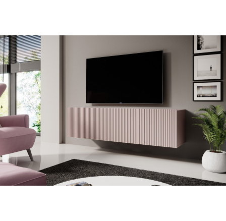 Závěsná TV skříňka Nicole 150 cm - antická růžová MDF