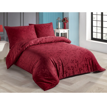 Luxusní žakárové povlečení 140x200, 70x90cm Větvičky červené Luxusní žakárové povlečení 140x200, 70x90cm Větvičky červené