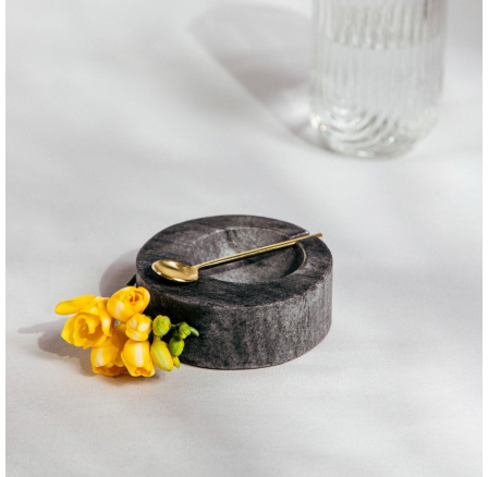 Mramorová nádoba MARBLE s lžičkou 10,5x4 cm 724282