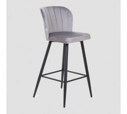 Hocker HANA REDUCIDO velur šedá 44x52x89 cm 708510