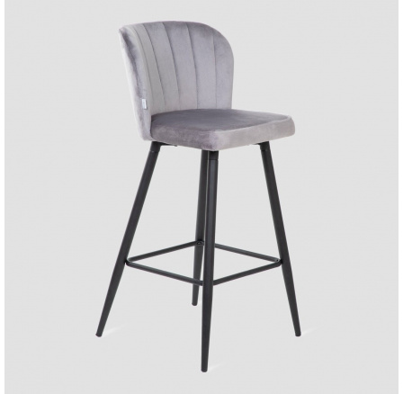 Hocker HANA REDUCIDO velur šedá 44x52x89 cm 708510
