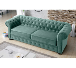 Sofa dvoumístná MANCHESTER II 188 cm - Pohovka s funkcí spaní, odstíny mátové