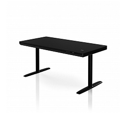 Elektrický výškově nastavitelný stůl sit-stand se zásuvkou a bezdrátovou nabíječkou Qi, černý, 1400 mm: ELLIS