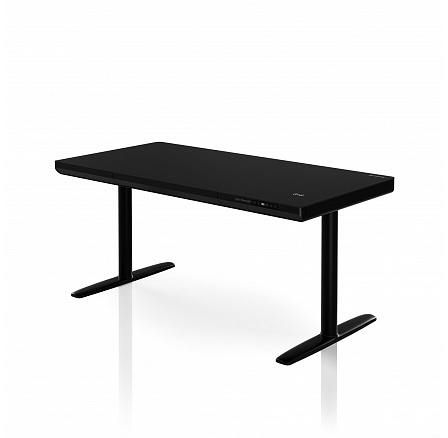 Elektrický výškově nastavitelný stůl sit-stand se zásuvkou a bezdrátovou nabíječkou Qi, černý, 1400 mm: ELLIS