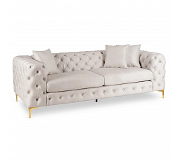 Sofa SORRENTO 3S Třímístná Krémová Sametová