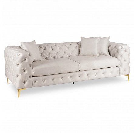 Sofa SORRENTO 3S Třímístná Krémová Sametová