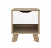Noční stolek Iker 704, jackson hickory/bílá