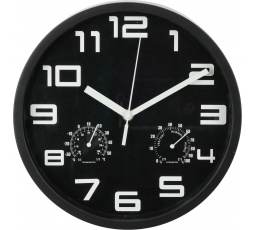 Hodiny Hampton 25 cm černé