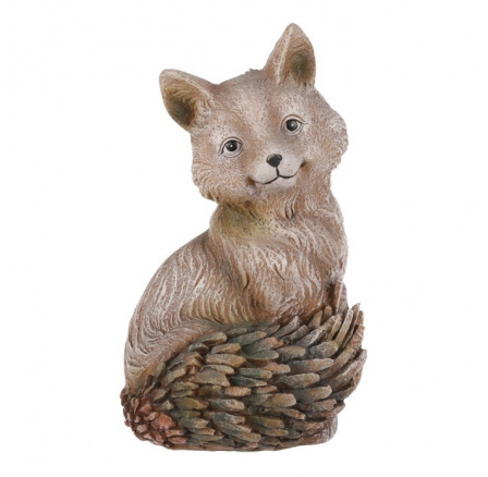 Liška - figurka z polyresinu, vel. M, barva hnědá Liška - figurka z polyresinu, vel. M, barva hnědá