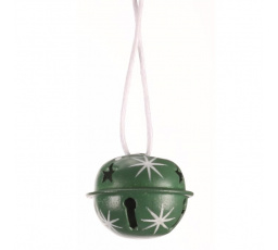 Rolničky kovové malé - na pověšení, zelené, cena za balení (12 ks)