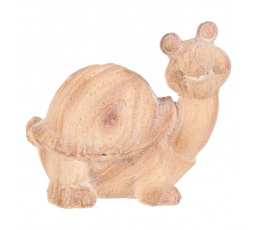 Želva - zahradní figurka, menší, polyresin, imitace dřeva