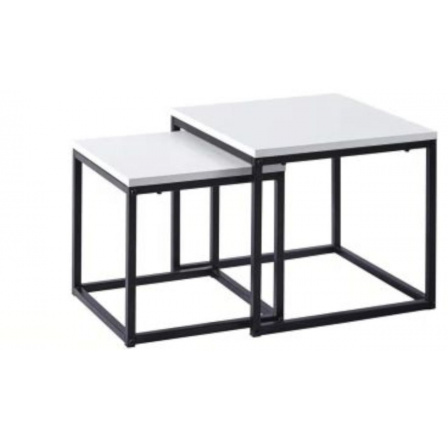 Lavice bílá 50x50 + 40x40 ZY-07