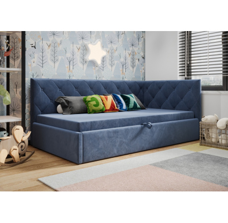 Postel ELZA - modrá - T73, Pravá strana Postel ELZA - modrá - T73, Pravá strana