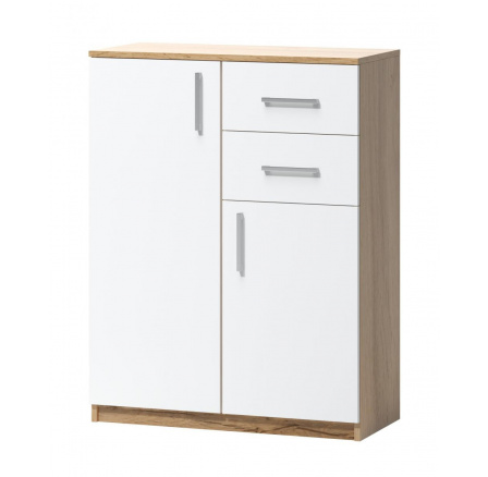 Komoda Fatra 05 2d2s dub wotan/bílá Komoda Fatra 05 2d2s dub wotan/bílá