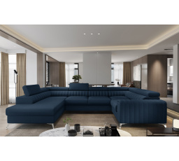 Rohová sedací souprava ve tvaru U LOUIS, Flores 40 levá