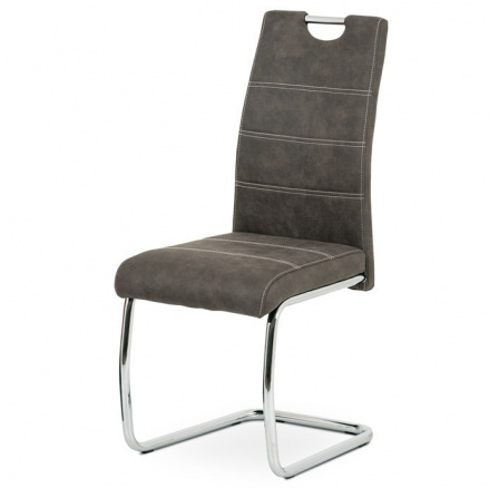 Jídelní židle, šedá, látka, HC-483 GREY3