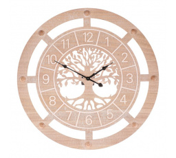 Hodiny nástěnné - strom života, MDF, hnědé, 60 cm