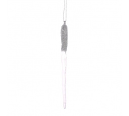 Rampouch plastový - závěsný, stříbrno-čirý, cena za balení (4 ks)