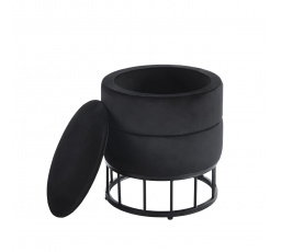 Taburet velvet černá P3-FXJG B