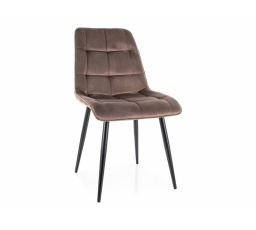 Jídelní židle CHIC VELVET, Cappuccino Bluvel 38/Černá