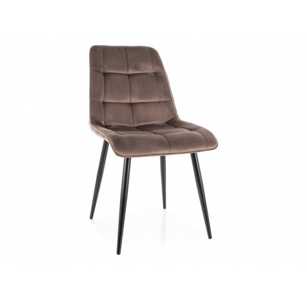 Jídelní židle CHIC VELVET, Cappuccino Bluvel 38/Černá