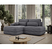 Ripeli Corner Sofa Bed with Storage, Grey Velvet, Left-Hand Facing Modullo 04 180x128 Left 1