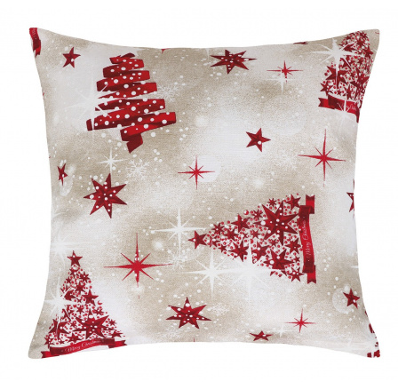 Vánoční povlak na polštářek 40x40 cm stromek červený Vánoční povlak na polštářek 40x40 cm stromek červený