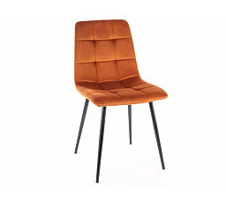 Jídelní židle MILA VELVET, skořicový Bluvel 4215/černý mat
